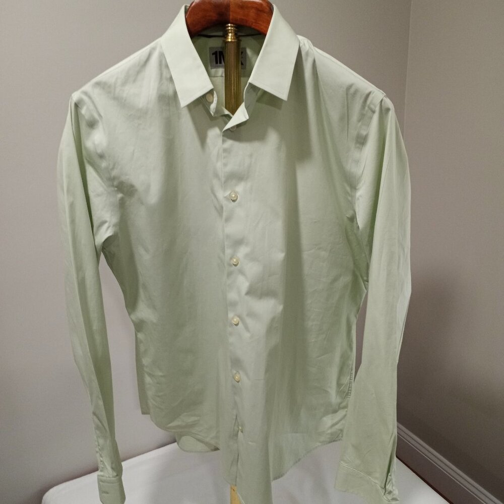 EXPRESS SAGE GREEN DRESS SHIRT MEN SIZE XL